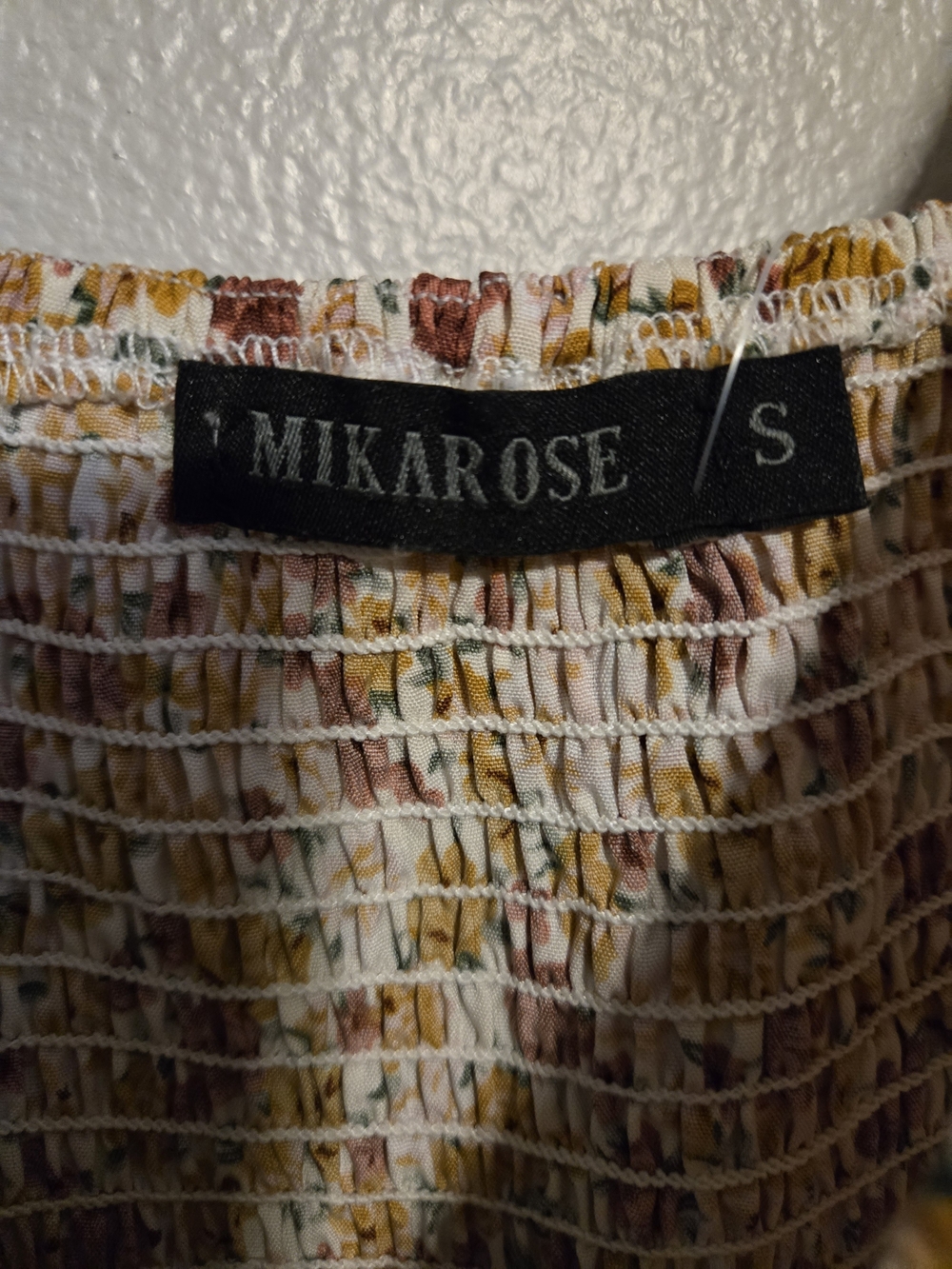 Mikarose Floral Smocked Long Sleeve Midi Dress, Size Small, Cottagecore - Picture 2 of 8